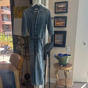 ba&sh Light Blue Denim jumpsuit